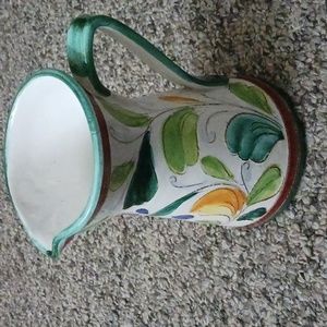 Gorgeous Italian Pottery Pitcher Vintage Collectable